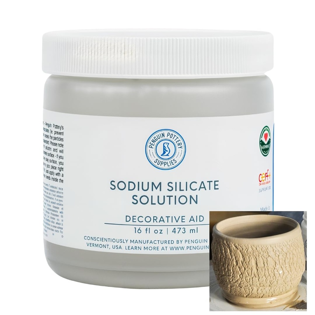Penguin Pottery - Sodium Silicate Solution (Pint | 16 fl oz | 473 ml)