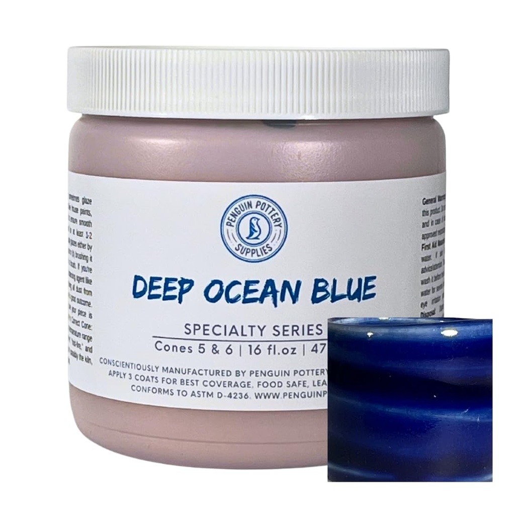 Penguin Pottery - Celadon Series - Deep Ocean Blue (Pint | 16 fl.oz | 473 ml)