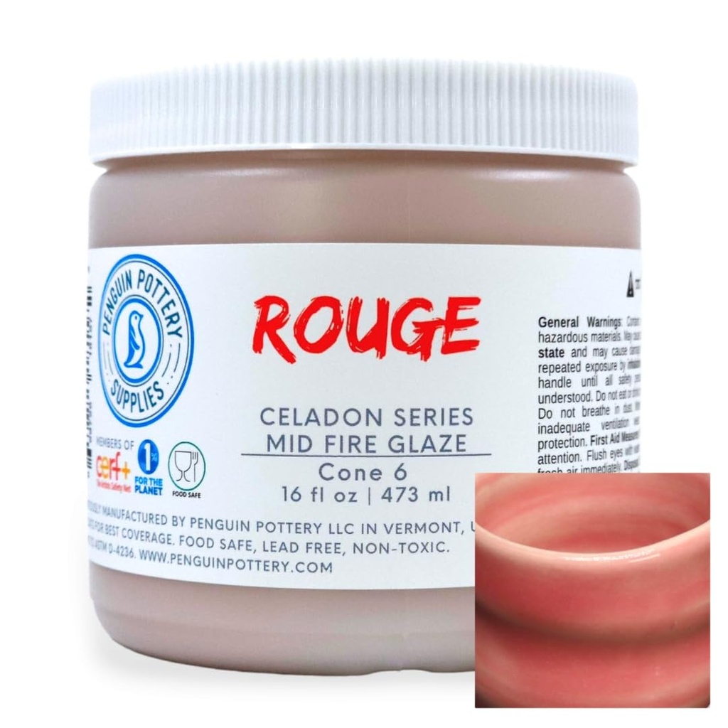 Penguin Pottery - Celadon Series - Rouge (Pint | 16 fl.oz | 473 ml)