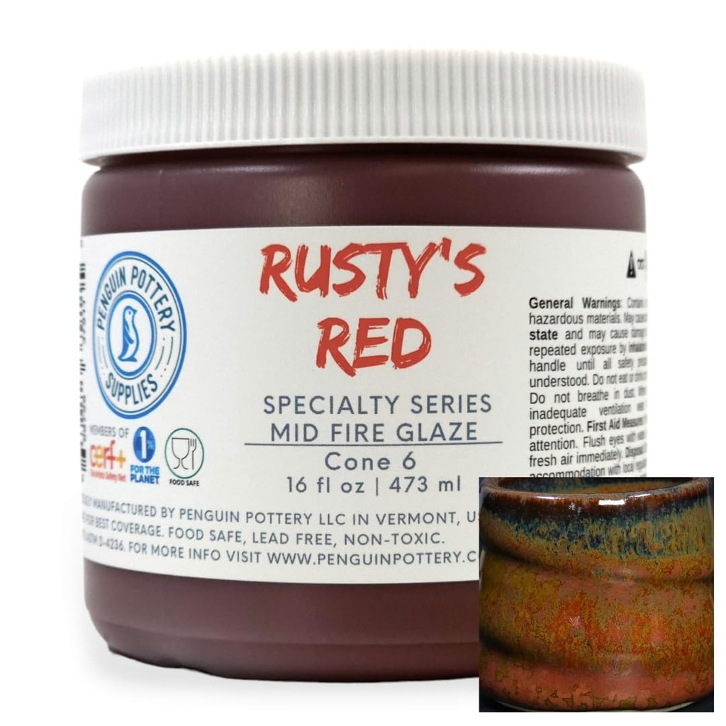 Penguin Pottery - Specialty Series - Rusty's Red (Pint | 16 fl.oz | 473 ml)