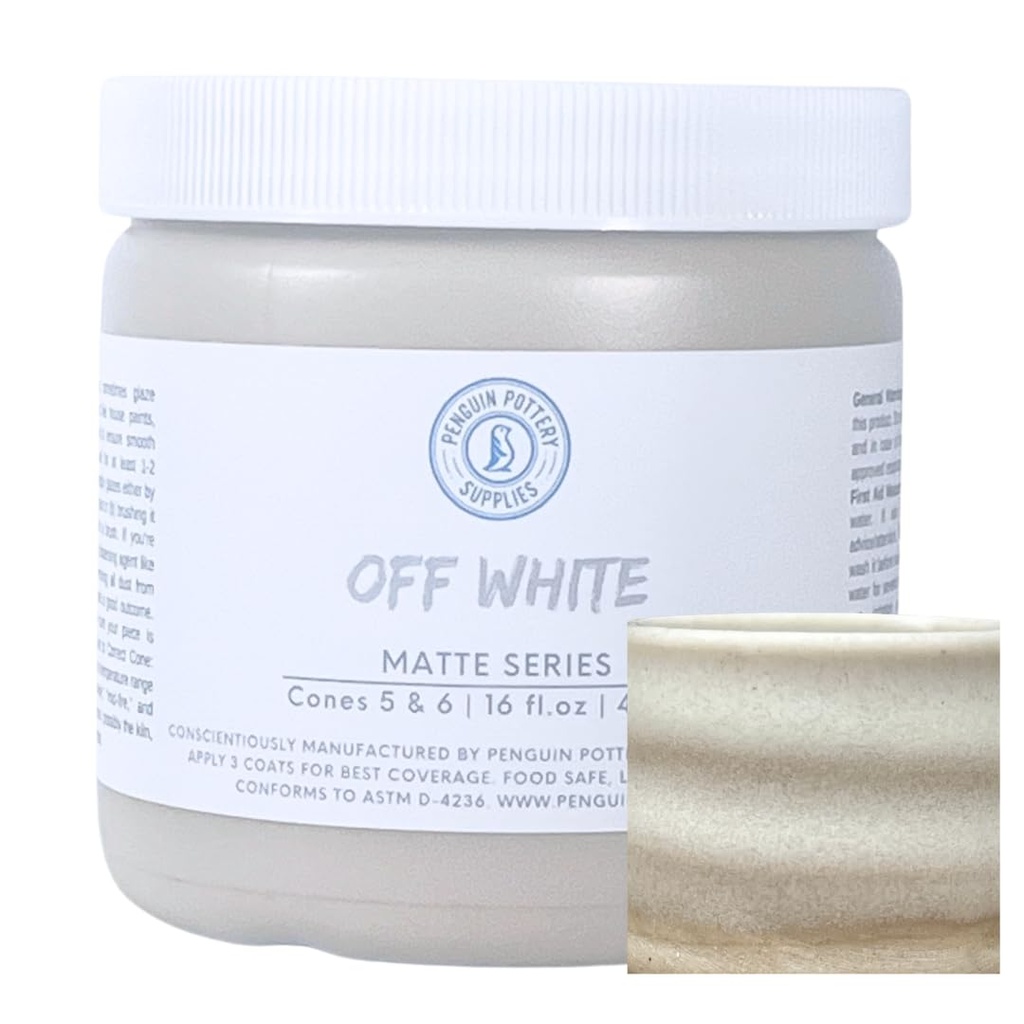 Penguin Pottery - Matte Series - Off White Matte (Pint | 16 fl.oz | 473 ml)