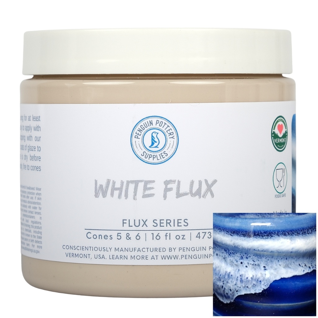 Penguin Pottery - Flux Series - White (Pint | 16 fl.oz | 473 ml)