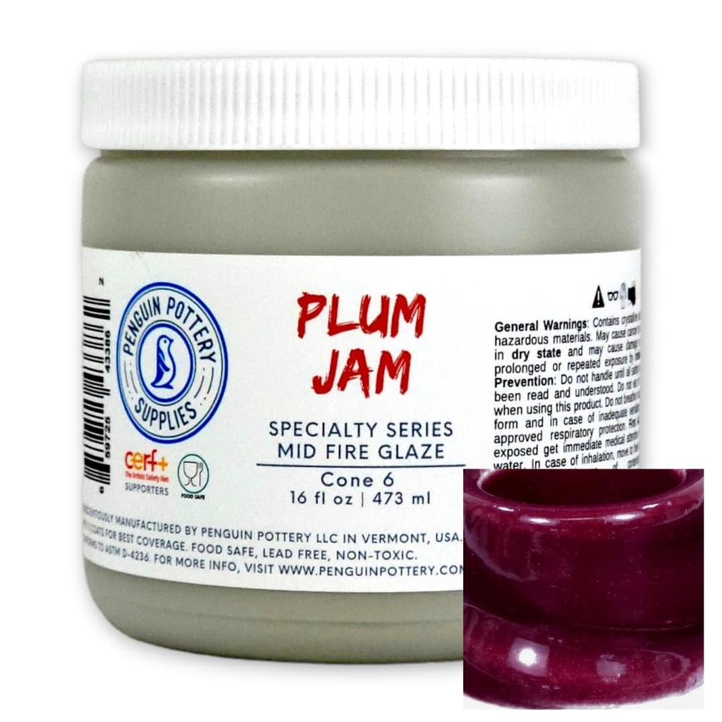 Penguin Pottery - Specialty Series - Plum Jam (Pint | 16 fl.oz | 473 ml)