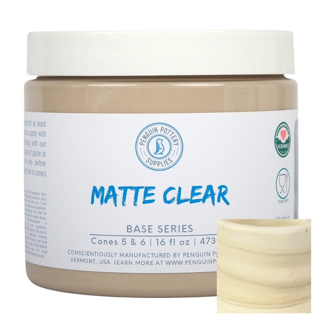 Penguin Pottery - Base Series - Matte Clear (Pint | 16 fl.oz | 473 ml)