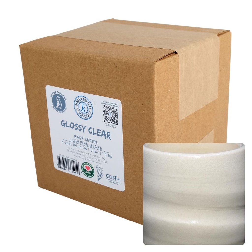 [PP-GZ-L-CLR-DRY-3LB] Penguin Pottery - Base Series - Clear (Dry | 3 lbs | 1.4 kg)