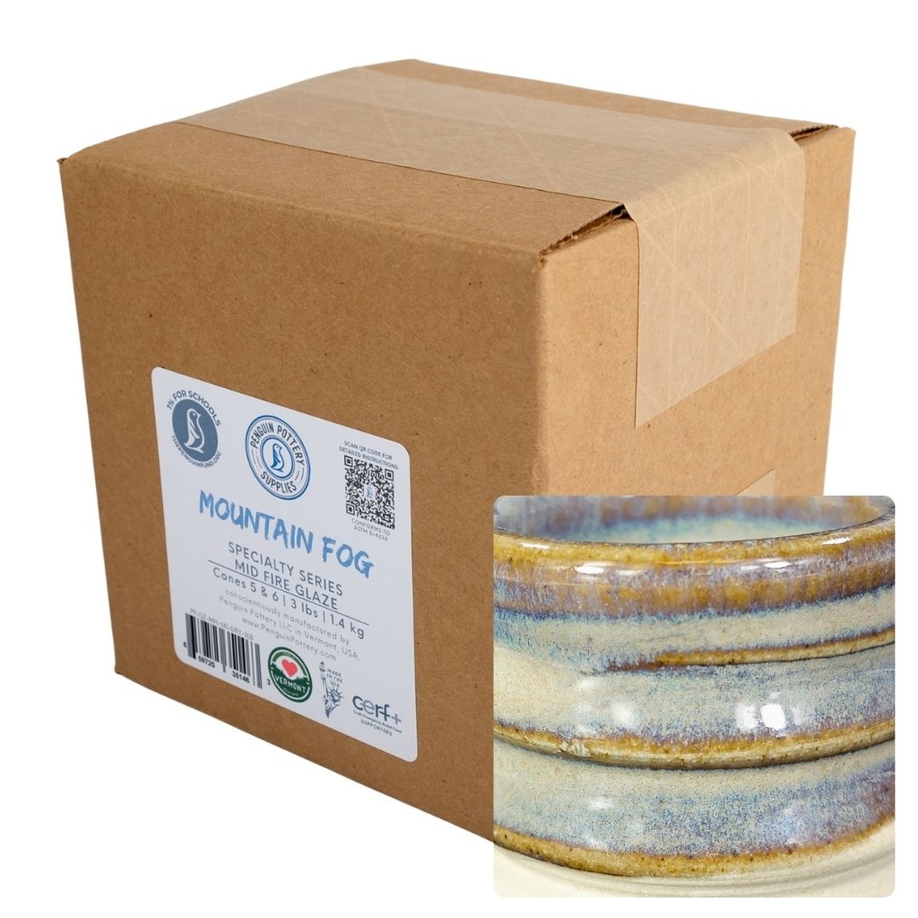[PP-GZ-MH-341-DRY-3LB] Penguin Pottery - Specialty Series - Mountain Fog (Dry | 3 lbs | 1.4 kg)