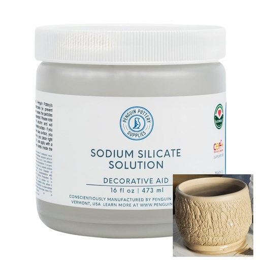 [PP-CH-SODSIL-16OZ] Penguin Pottery - Sodium Silicate Solution (Pint | 16 fl oz | 473 ml)