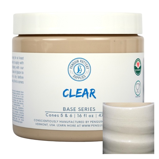 [PP-GZ-MH-CLR] Penguin Pottery - Base Series - Glossy Clear (Pint | 16 fl.oz | 473 ml)