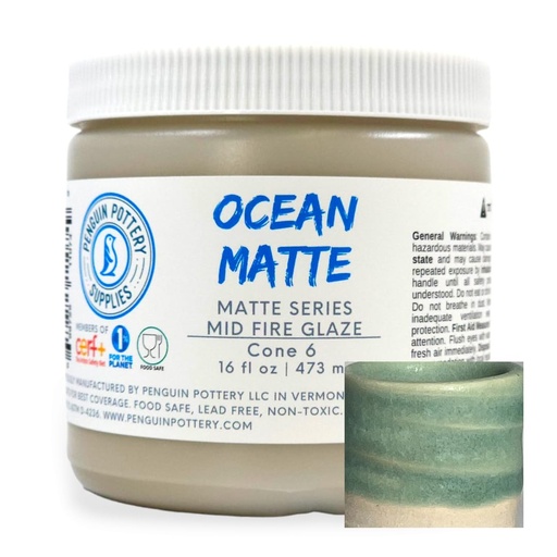 [PP-GZ-MH-279] Penguin Pottery - Matte Series - Ocean Matte (Pint | 16 fl.oz | 473 ml)