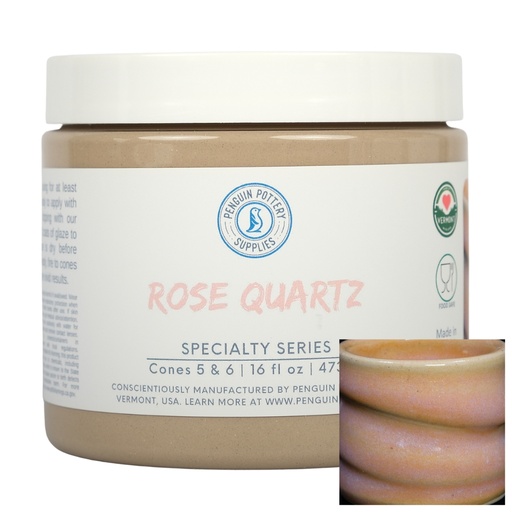 [PP-GZ-MH-291] Penguin Pottery - Specialty Series - Rose Quartz (Pint | 16 fl.oz | 473 ml)