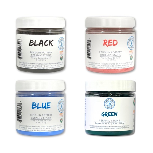 [PP-ST-SET1] Penguin Pottery - Stain Variety Set - BRBG