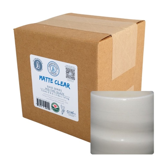 [PP-GZ-MH-CLR-M-DRY-3LB] Penguin Pottery - Base Series - Matte Clear Dry (3 lbs | 1.4 kg)